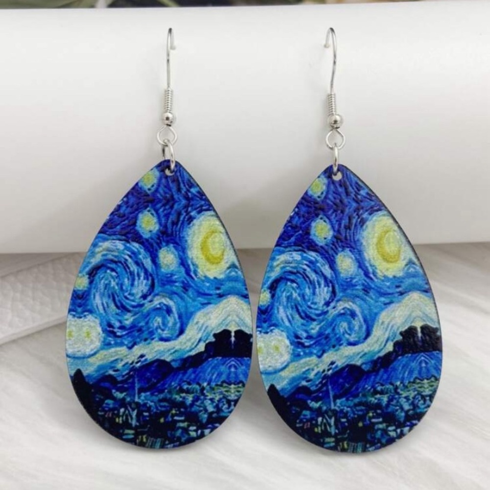 Starry Night Teardrop Earrings